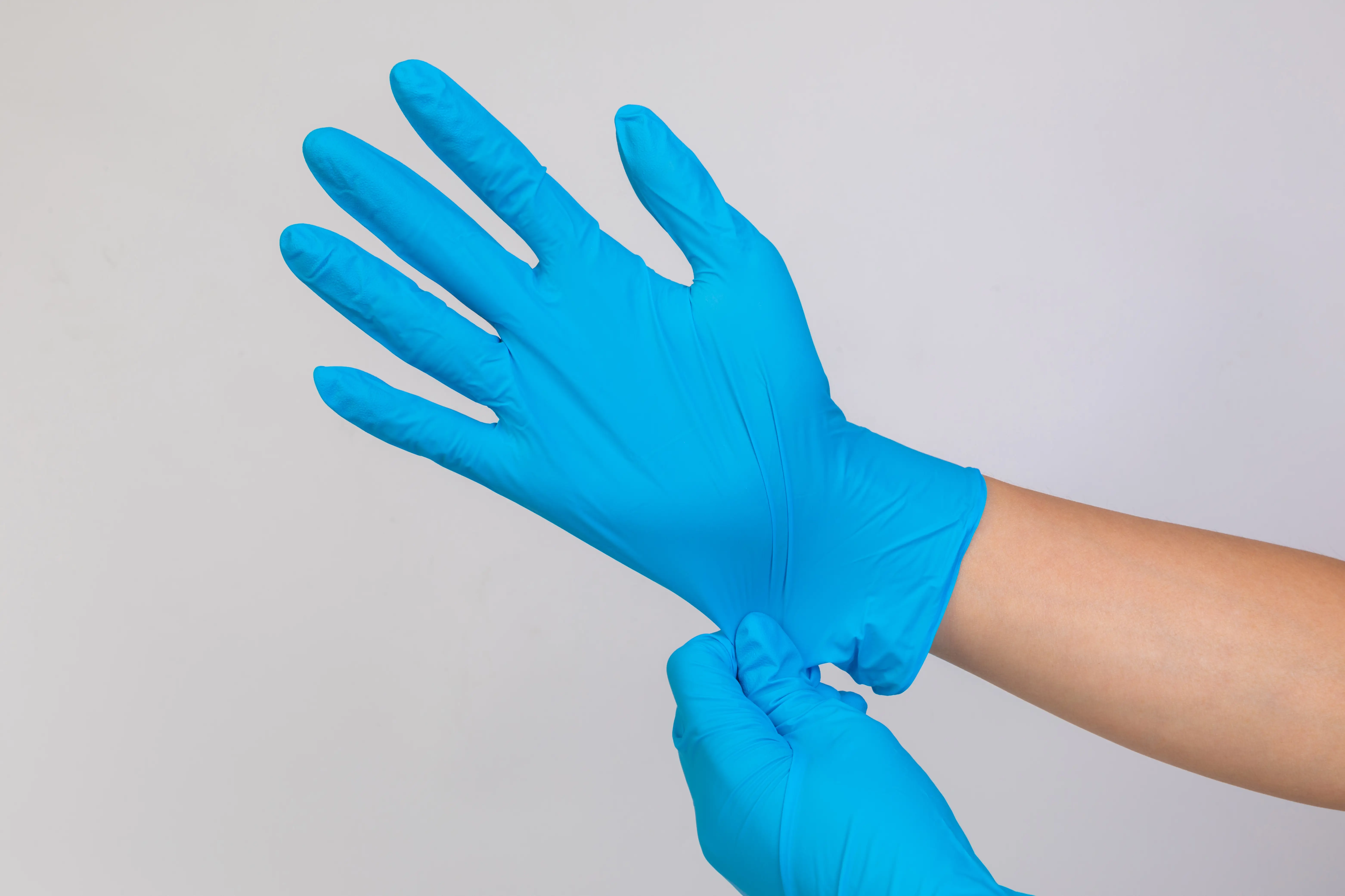 9”藍色NBR手套(盒裝)