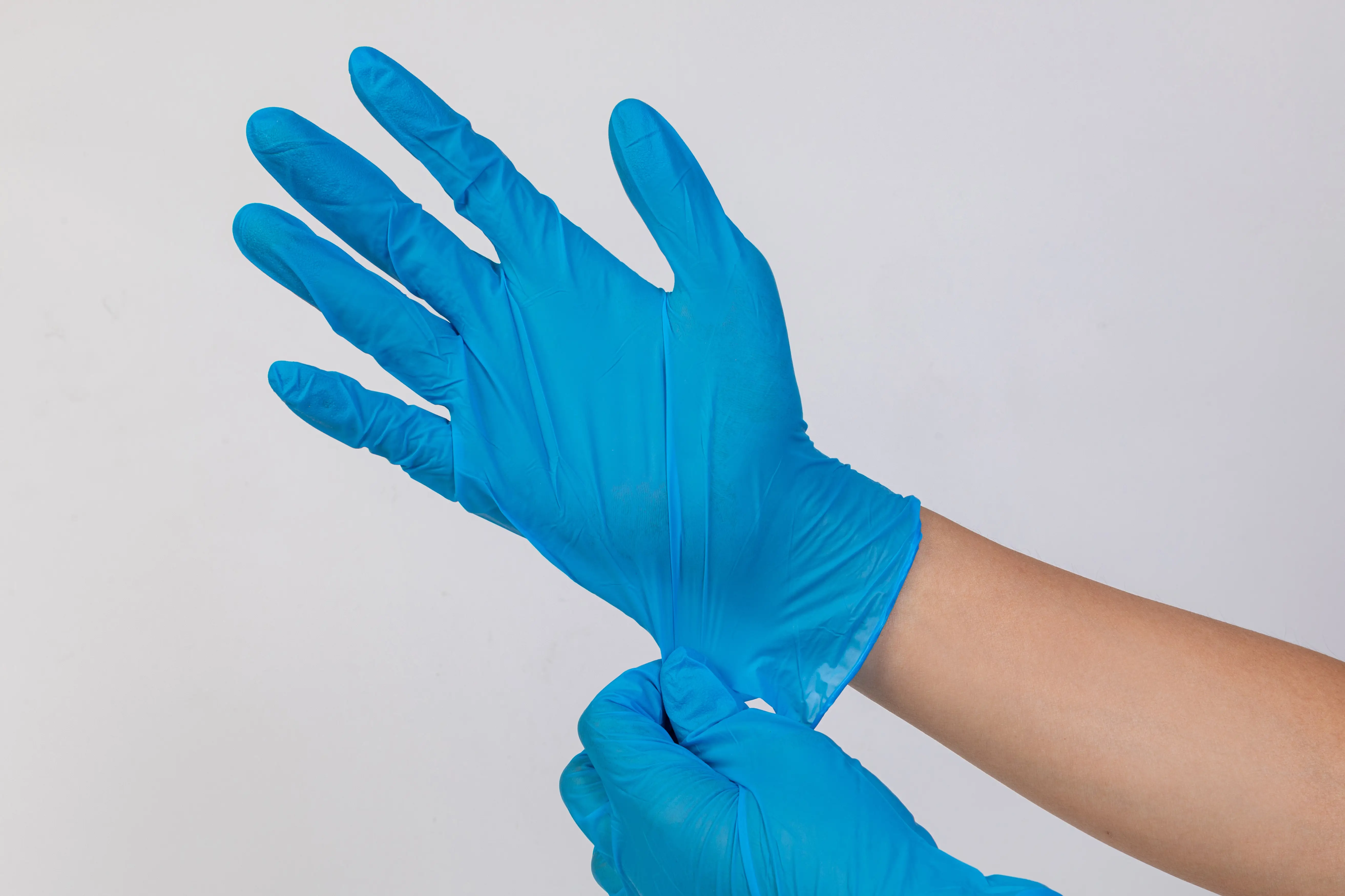 9" 藍色NBR手套(袋裝)